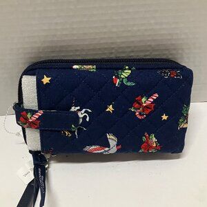 Vera Bradley Holiday Snow Globe Motifs RFID Smartphone Wristlet Bag Wallet